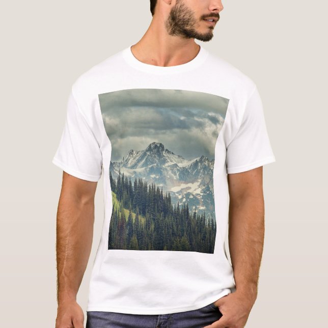 T-shirt Cascade nord : Majestic Mountain Peak. (Devant)