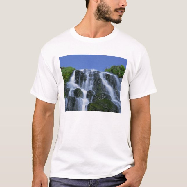 T-shirt Cascade, Portree, île de Skye, Highlands, (Devant)