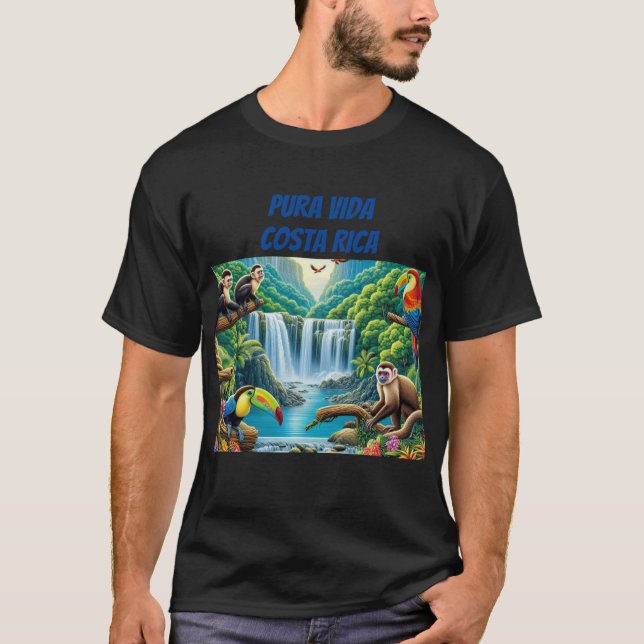 T-shirt Cascade tropicale de la forêt tropicale (Devant)