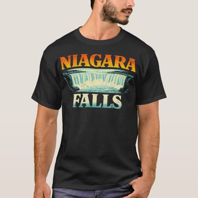 T-shirt Cascade Vintage de Niagara Falls (Devant)