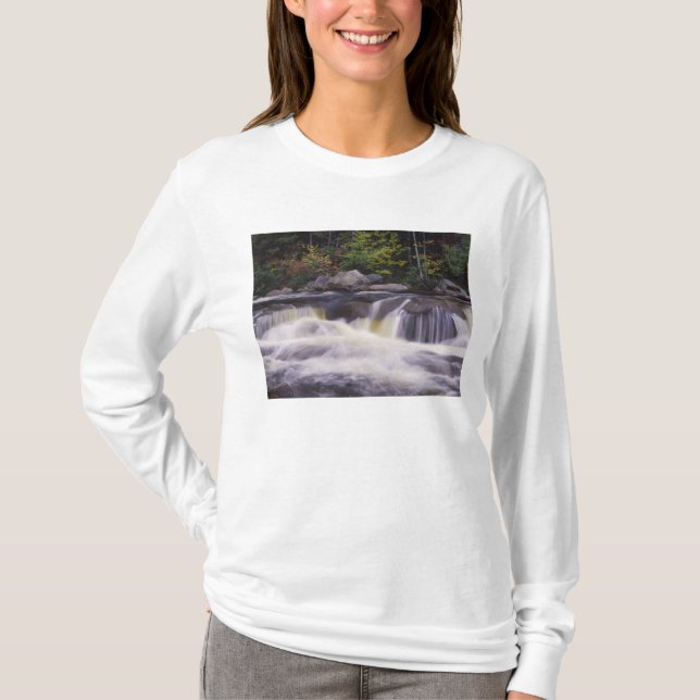 T-shirt Cascades, Route Kancamagus, Blanc (Devant)