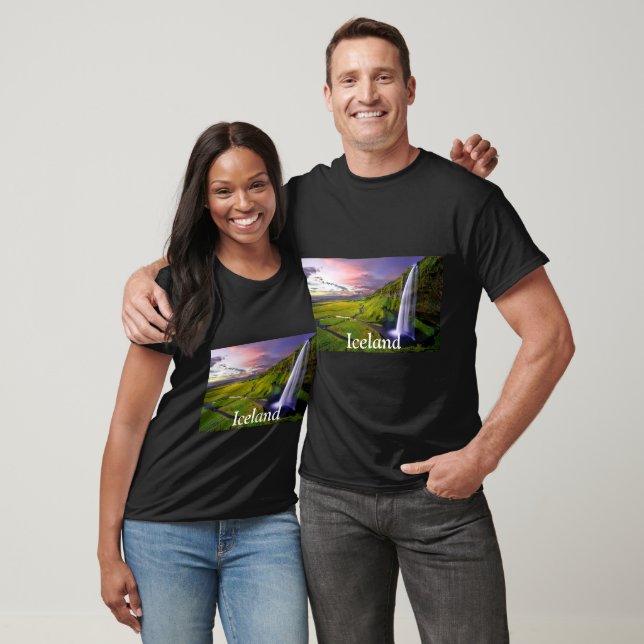 T-shirt Cascades Seljalandsfoss Islande  (Unisexe)