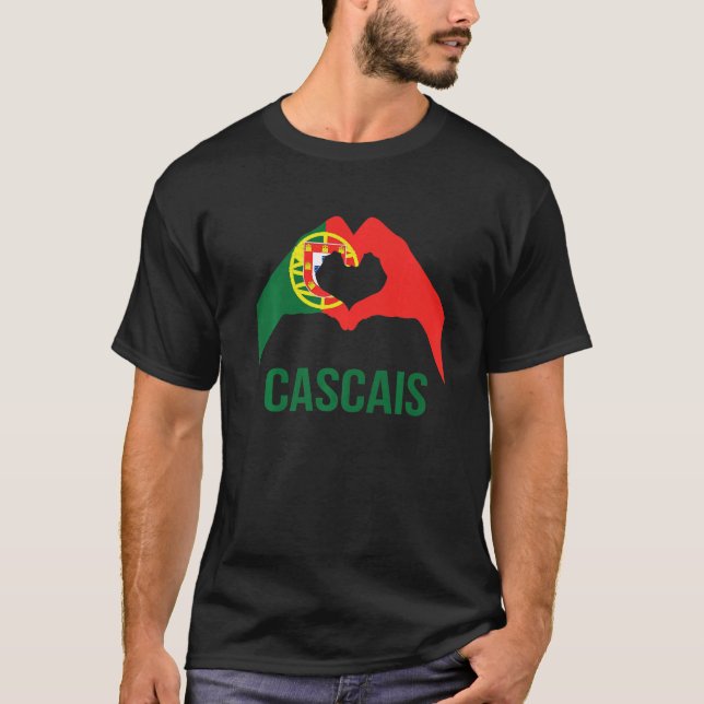 T-shirt Cascais Portuguese City Love Portugal Flag (Devant)