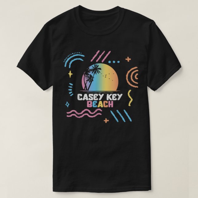 T-shirt Casey Key Beach Surf Vacation Famille Correspondan (Design devant)