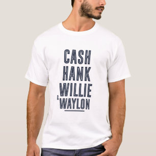 T-shirt Cash Hank Willie et Waylon Country Side Music