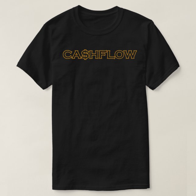 T-shirt Cashflow Entreprise Argent Immobilier Flippers Ins (Design devant)