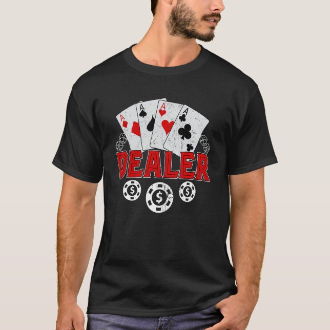 T-shirt Casino Dealer Halloween Costume Poker Chemise Gamb (Devant)