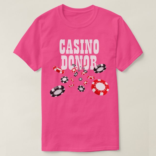 T-shirt Casino Donateur Jeu Jeu Joueur Joueur Chips (Design devant)