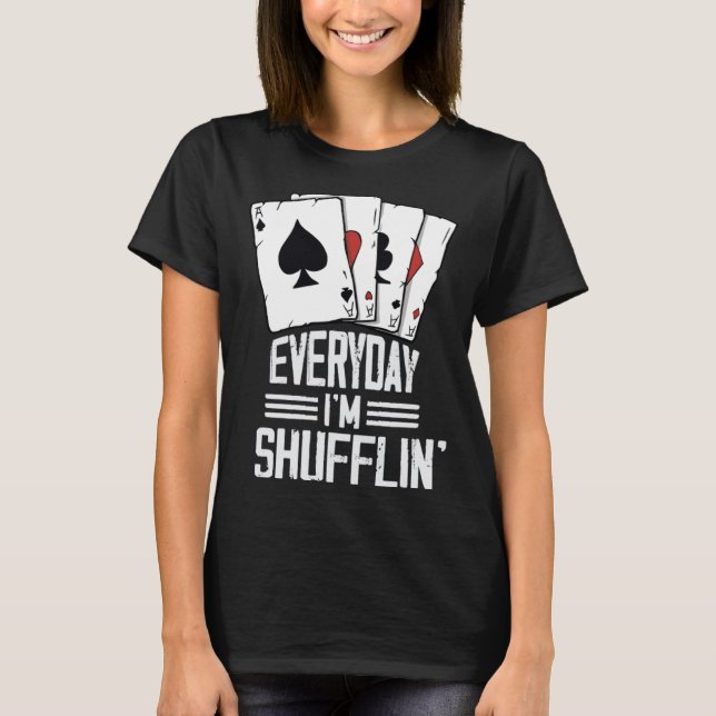 T-shirt casino for men card shuffler casino gambler  1 (Devant)