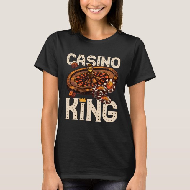 T-shirt casino for men casino king gambler (Devant)