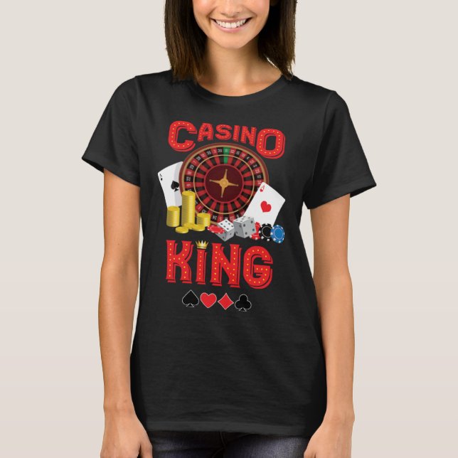 T-shirt casino for men casino king gambler  1 (Devant)