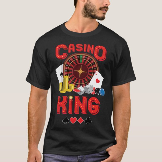 T-shirt casino for men casino king gambler  1 (Devant)