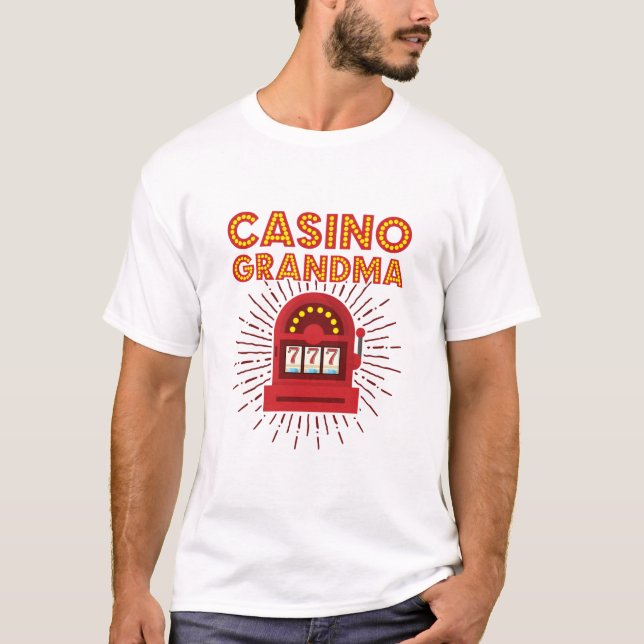 T-shirt Casino Grand-mère Machine à fente Jeu Grand-mère (Devant)