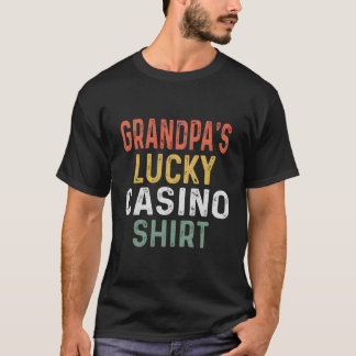 T-shirt Casino Lover Cadeaux Retro Grand'S Lucky Casino Sh
