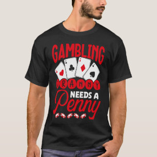 T-shirt Casino Mamie Joueuse avec Texte au Dos a Besoin d'