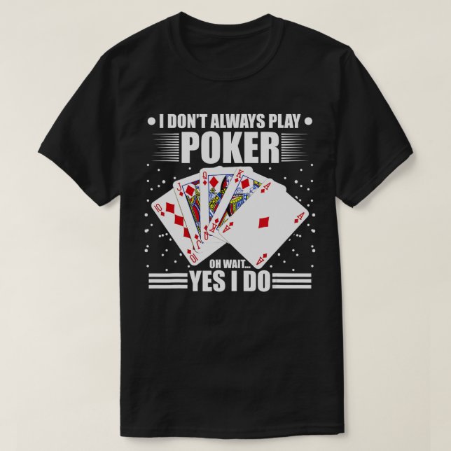 T-shirt Casino Poker Joueur Blackjack Cartes de Jeu Drôle (Design devant)