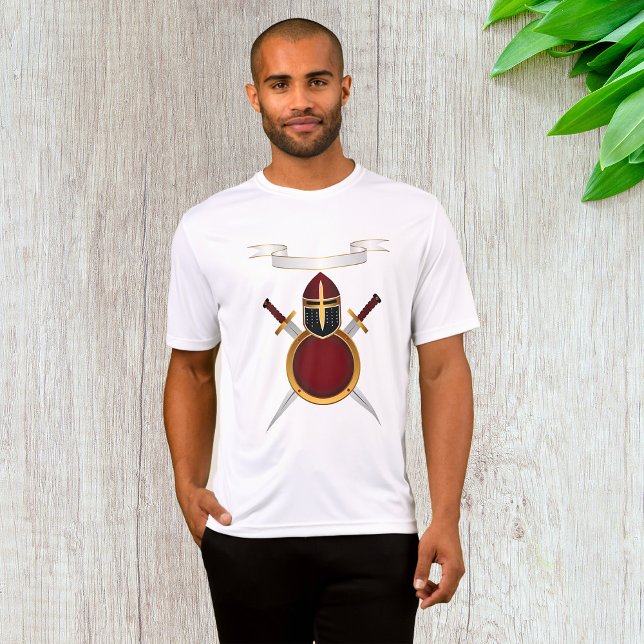 T-shirt Casque Chevalier Médiéval Crest Bouclier des épées (Créateur téléchargé)