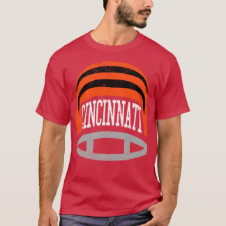 T-shirt Casque Cincinnati Retro Noir