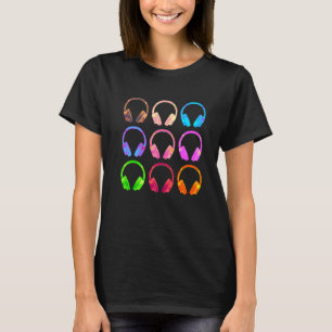 T-shirt Casque Collage Disque Jockey & Musique