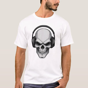 T-shirt Casque crâne DJ