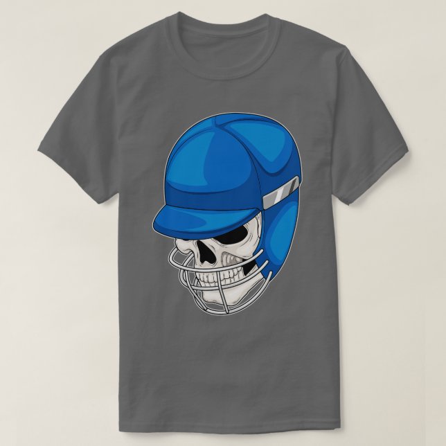 T-shirt Casque cricket crâne (Design devant)