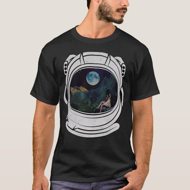 T-shirt Casque d'astronaute - Explorez L'Univers (Devant)