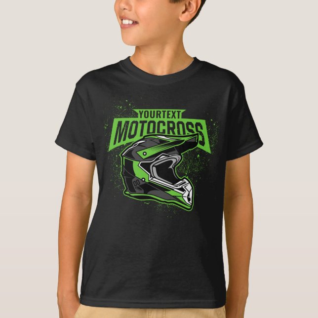 T-shirt Casque de course de motocross motocross personnali (Devant)
