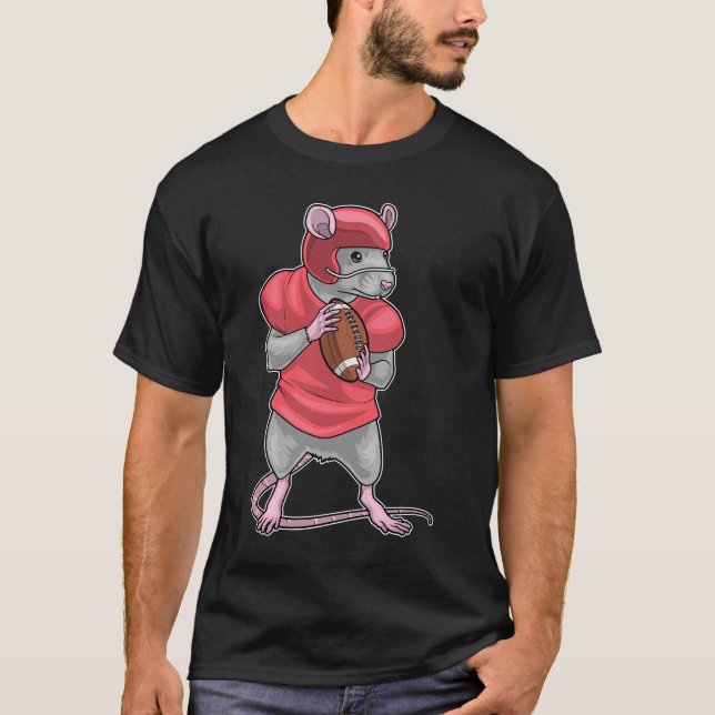 T-shirt Casque de football américain Rat (Devant)