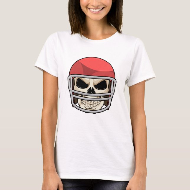T-shirt Casque de football crâne (Devant)