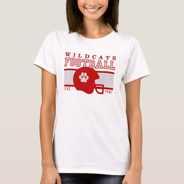 T-shirt Casque De Football Est Mt. Si Wildcats. 1947 (Devant)