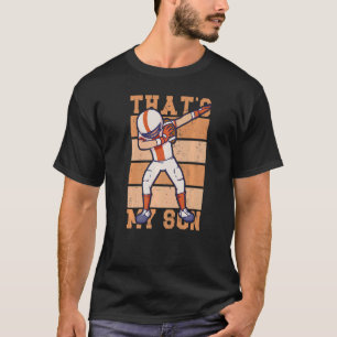 T-shirt Casque de football qui est mon fils Dabbing Footba