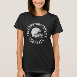 T-shirt Casque de football rétro du comté de Yellowstone