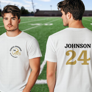 T-shirt Casque de football vintage Nom et numéro personnal
