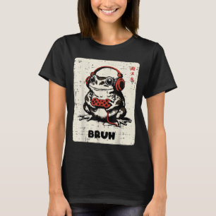 T-shirt Casque de gamer grenouille Bruh Gaming Meme garçon