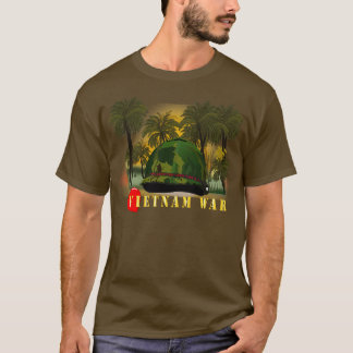 T-shirt Casque de l'époque du Vietnam Couvrez-moi vous aim