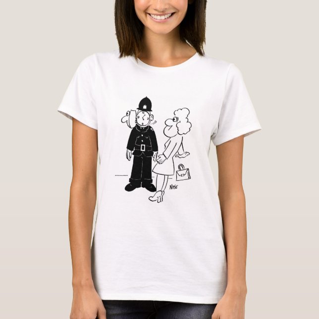 T-shirt Casque de montre à coucou de policier (Devant)