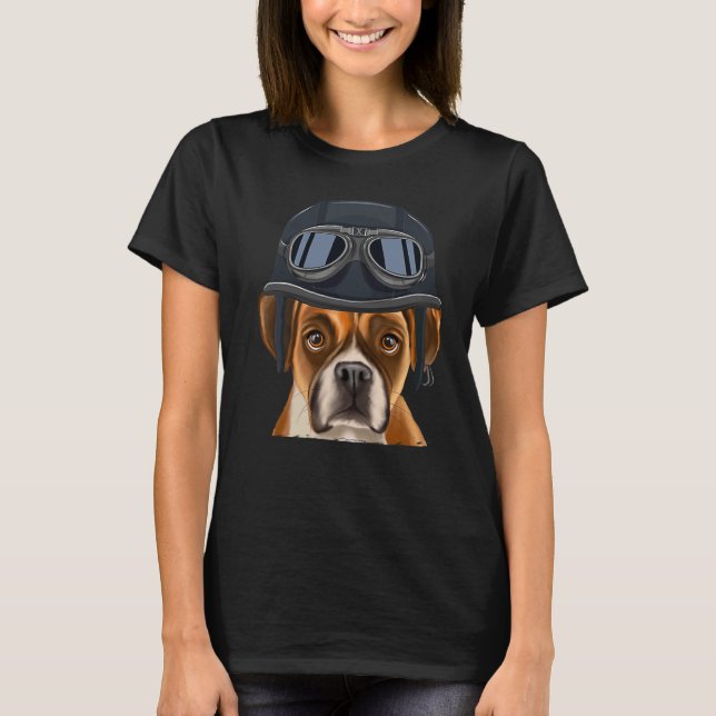 T-shirt Casque de moto vintage Boxer (Devant)
