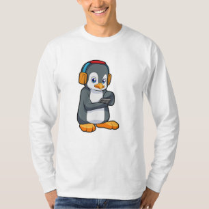 T-shirt Casque de musique Penguin