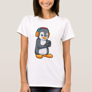 T-shirt Casque de musique Penguin