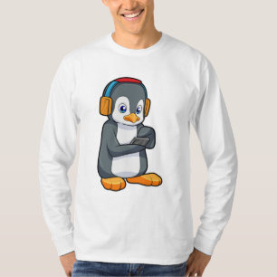 T-shirt Casque de musique Penguin