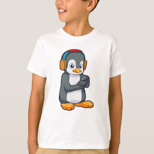 T-shirt Casque de musique Penguin