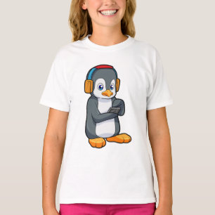 T-shirt Casque de musique Penguin