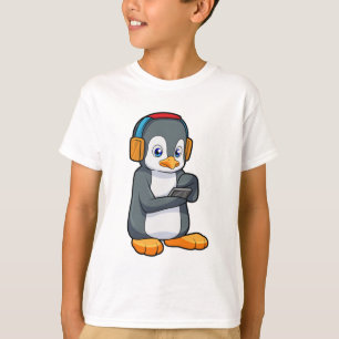 T-shirt Casque de musique Penguin