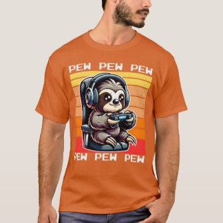 T-shirt Casque de paresseux de jeu rétro cadeau garçon