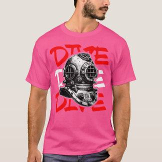 T-shirt Casque de plongée Cool plongée sous-marine plongée