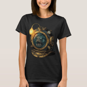 T-shirt Casque de plongée profond antique de baudroie biol