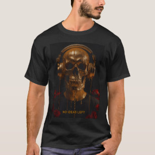 T-shirt Casque de producteur de musique crâne, Plus d'idée