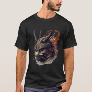 T-shirt Casque de samouraï Guerrier Bushido Masque Oni Jap
