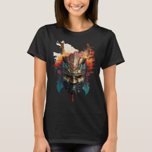 T-shirt Casque de samouraï Guerrier Bushido Masque Oni Jap