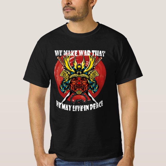 T-shirt Casque de Samouraï Rétro - Citation de Samouraï su (Devant)